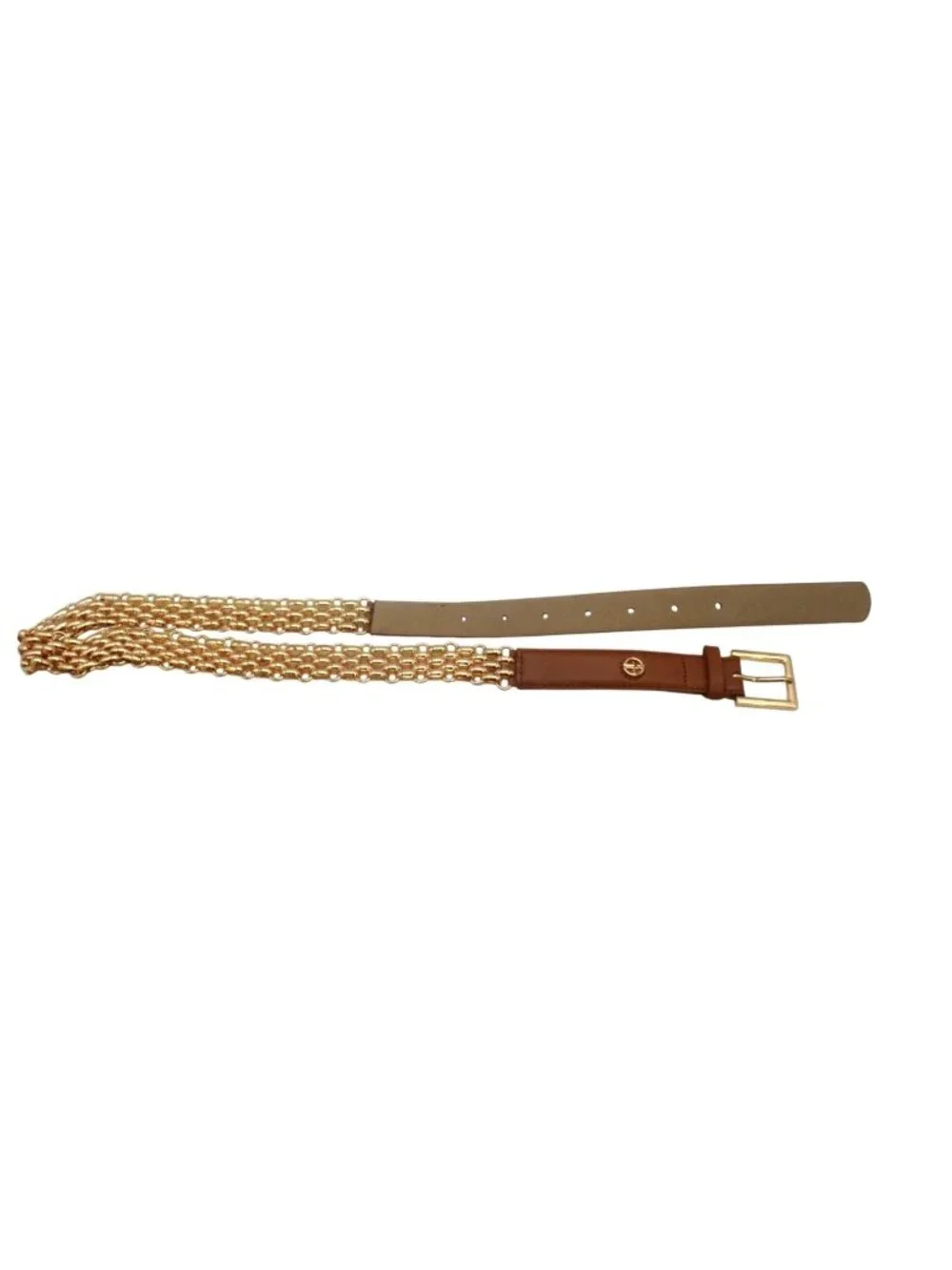 Giani Bernini Metal Link Belt Cognac, Sz. XL